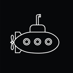 Submarine line icon for web, mobile and infographics. Vector illustration.