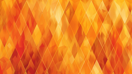 An orange background with diamond patterns in orange and yellow tones.