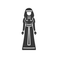 Silhouette of a Woman in Ancient Egyptian Clothing