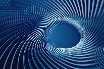 Naklejka premium Abstract geometric patterns with blue swirling shapes around a central sphere. Artistic and modern design.