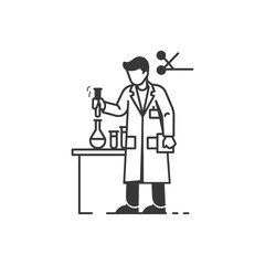 A Scientist Working with Chemicals in a Laboratory