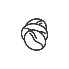 Line Art Illustration of a Coffee Bean