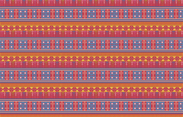 Tribal striped seamless pattern. Aztec geometric vector background. Can be used in textile design, web design for making of clothes, accessories, decorative paper, wrapping, envelope; backpacks, etc.