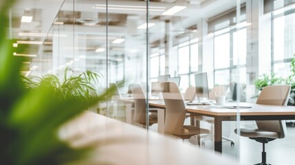 Modern office meeting room. Blurred background