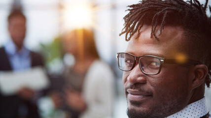 Closeup Portrait of a Young Black Man