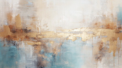 Abstract minimalist background design for wall decoration, poster using pastel blue, beige and...