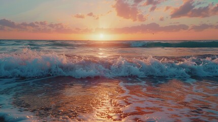 Naklejka premium Sunrise Over the Ocean