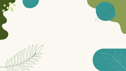 frame with leaves. modern abstract vector background with leaves