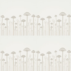 seamless pattern with mushrooms