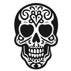 Fototapeta premium black tattoo design, skull
