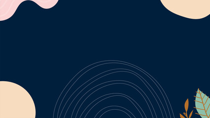 background with stars. a blue background with a pink and white circle in the middle modern floral vector design background