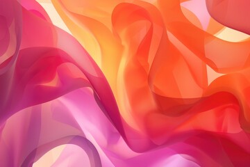 Fototapeta premium Soft, glowing gradients blending seamlessly together, Abstract white and orange fabric with unique patterns and textures, AI generated