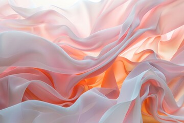 Obraz premium Soft, organic shapes merging into one another, AI generated