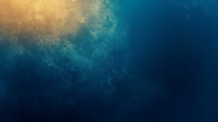 Fototapeta premium Dark blue beige grainy gradient background, noise texture effect banner header poster design