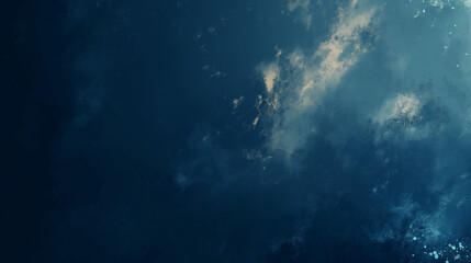 Fototapeta premium Dark blue beige grainy gradient background, noise texture effect banner header poster design