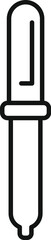 Simple outline icon style of a chemical dropper for measuring out liquids