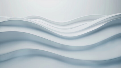 Abstract White Organic Waves Minimalist Design Light and Shadow Play Modern Interior Decor Contemporary Art Futuristic 8k Wallpaper Landscape Smooth Silhouettes Flowing Form Elegance and Simplicity