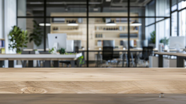 Contemporary Office Desk with Text Space: Suitable for Business and Web Design