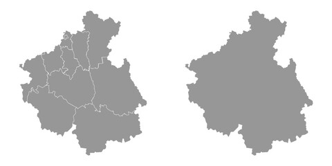 Obraz premium Altai Republic map, administrative division of Russia. Vector illustration.
