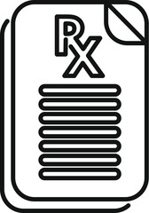 Medical prescription icon depicting a doctor's orders for medication and treatment