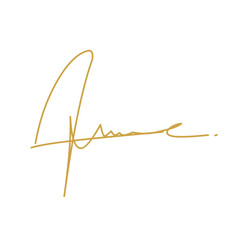 Obraz premium Hand drawn signature 