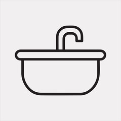 sink silhouette vector on a white background