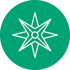 Fototapeta premium Nautical Star line circle icon
