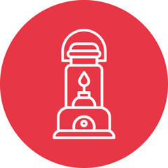Marine Lantern line circle icon