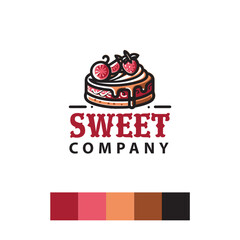 Logotipo empresa de pasteleria y panaderia, paleta de colores