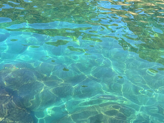 Sea clear water in paradise lagoon