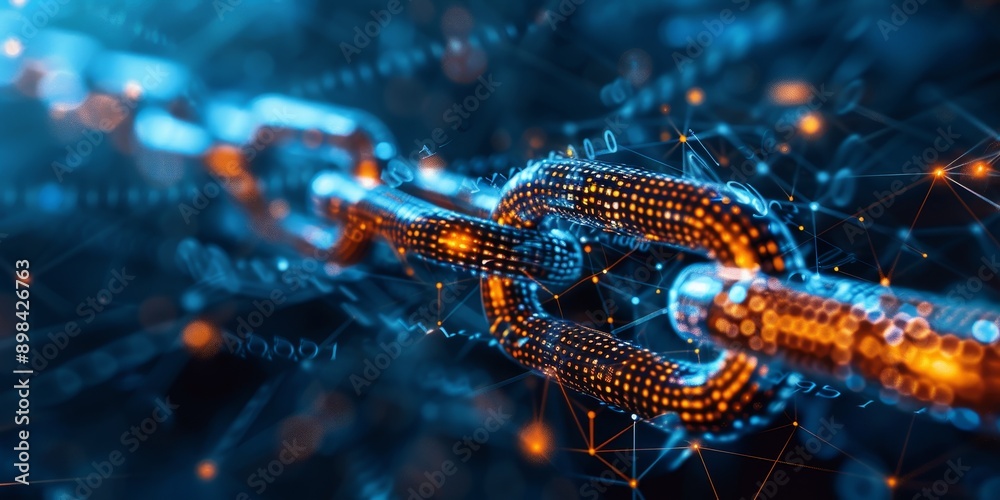 Leinwandbilder a digital supply chain network with real-time inventory data transfer, optimizing logistics and oper