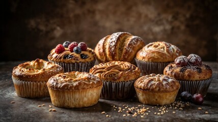 muffins with berries