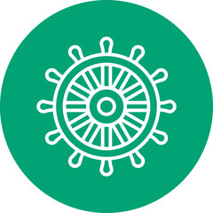 Pirate Helm line circle icon