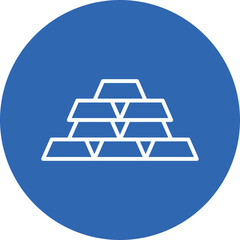 Pirate Gold line circle icon