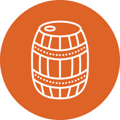 Barrel line circle icon