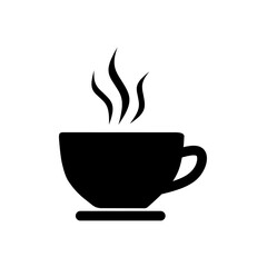 cup of coffee icon vector on white background