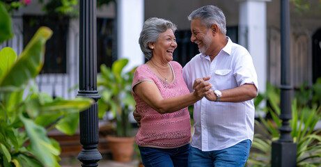 Obraz premium Happy Pair's Joyful Embrace