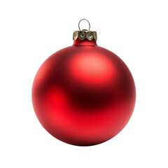 Red christmas ball isolated.