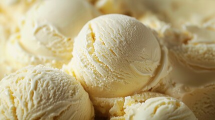 Closeup view texture of vanilla tasty ice cream.