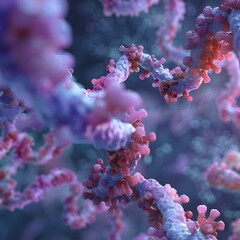 Microscopic view of coral polyps, showcasing the intricate and colorful structures within the coral reef ecosystem