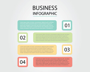 Business Infographic modern design template for banners and infographics for 4 square step 