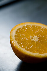 The heart of a ripe orange