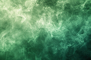 Obraz premium Green mist background, smoke haze textured backdrop graphic resource illustration, foggy backgrounds color, generated ai