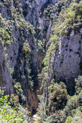 Impressive view of the Galamus gorges in France.