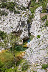 Impressive view of the Galamus gorges in France.