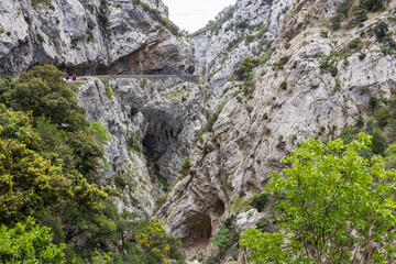 Impressive view of the Galamus gorges in France.