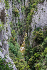 Impressive view of the Galamus gorges in France.