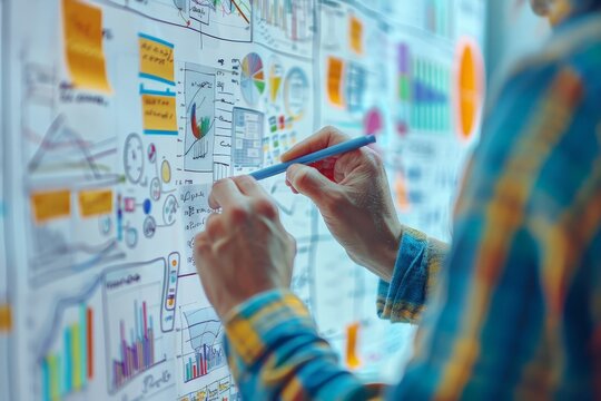 Detailed Hand Writing Logistics Workflow on Whiteboard with Vibrant Realistic Colors and Key Elements in Focus