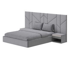 A bed, colorful design, bed, no background, different design, png, white background, isolated, abstract, 3d model.