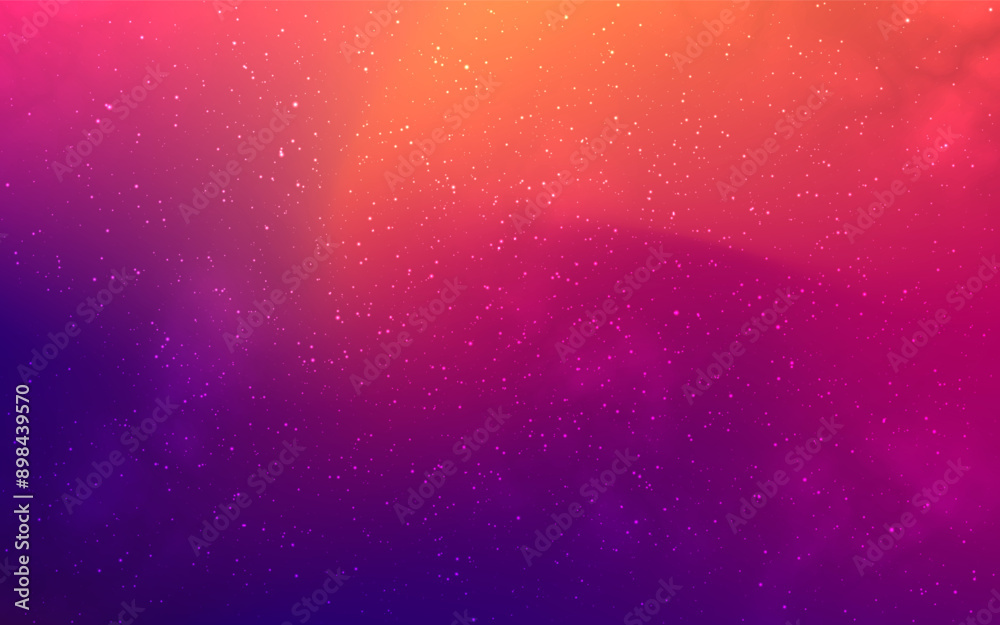 Wall mural nebula background. bright outer space. color starry universe. orange stardust texture. deep space wi